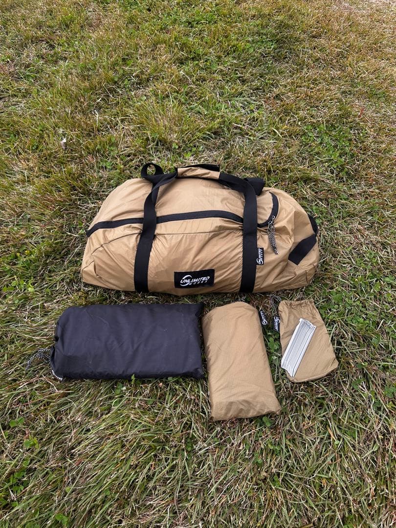 TPUドア付きドームシェルター テントDOKICAMP G2000カーキ(タン)