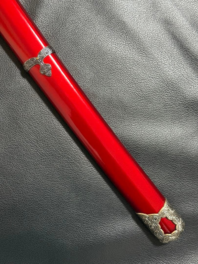 高級模造刀 白鞘 樋入り刀身 濃州関住二十三代藤原兼房作之 刃長二尺三