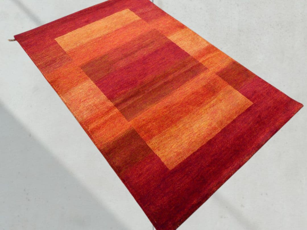 182×118cm　ギャッベ　ペルシャ絨毯　手織り