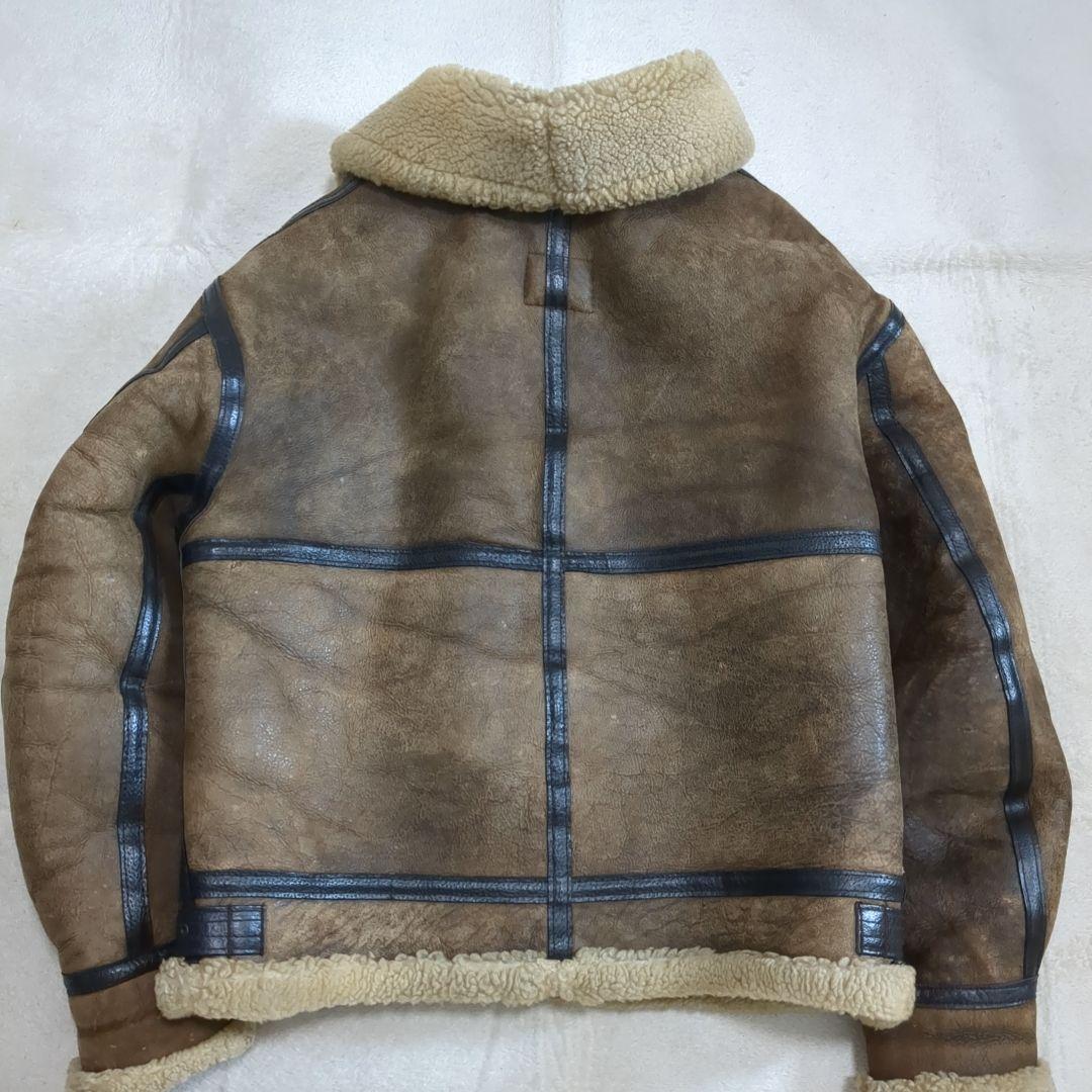 AVIREX B-3 フライトジャケット ムートン 羊革 ブラウン 38サイズ