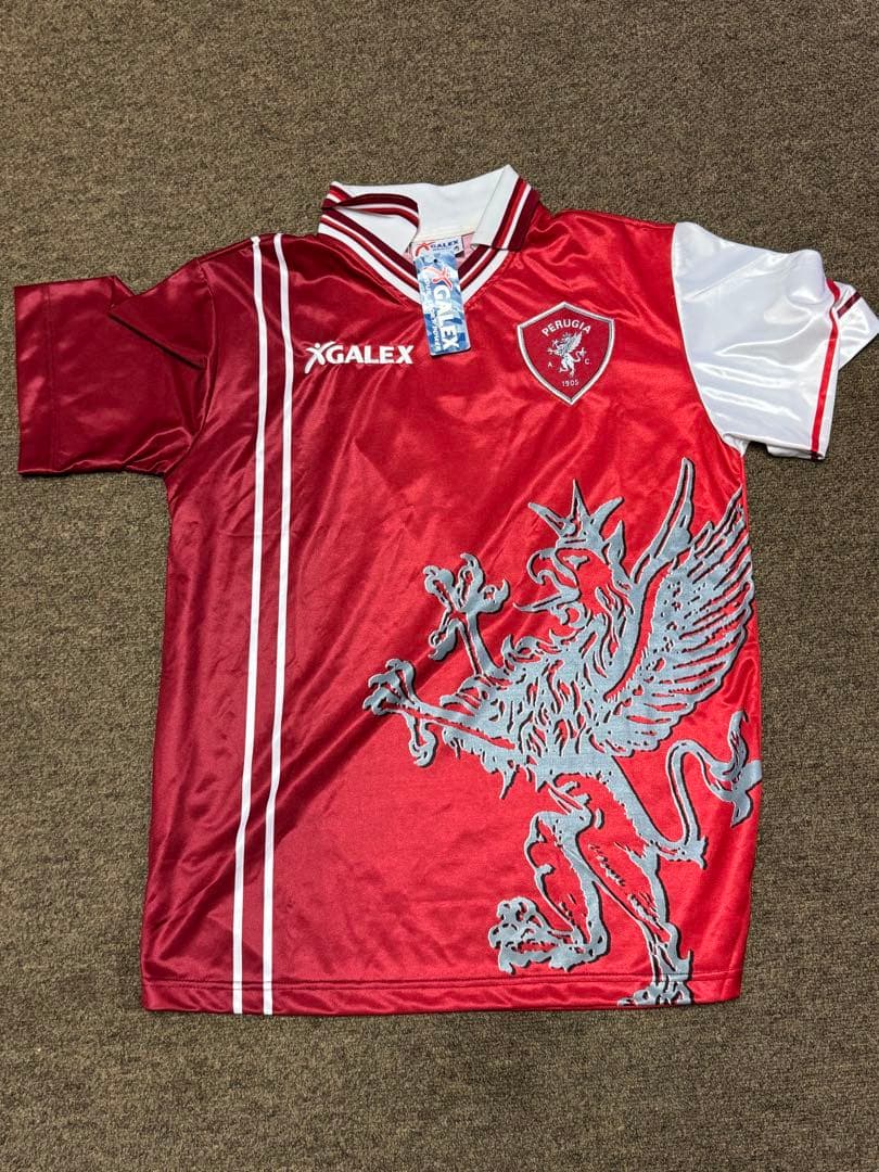 PERUGIA A.C. サッカーシャツ 赤/白