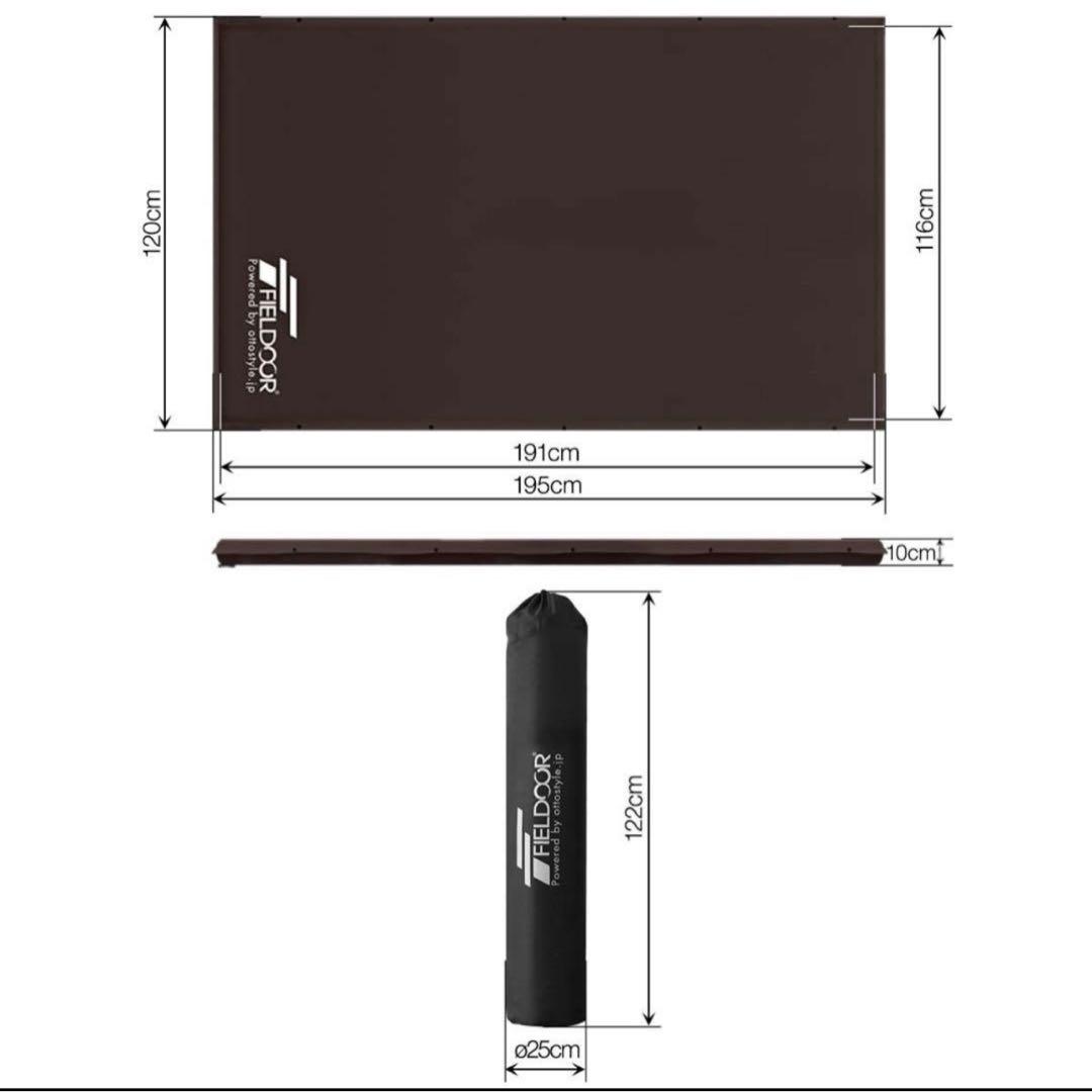FIELDOOR 車中泊マット Lサイズ 厚さ10cm ブラック　美品