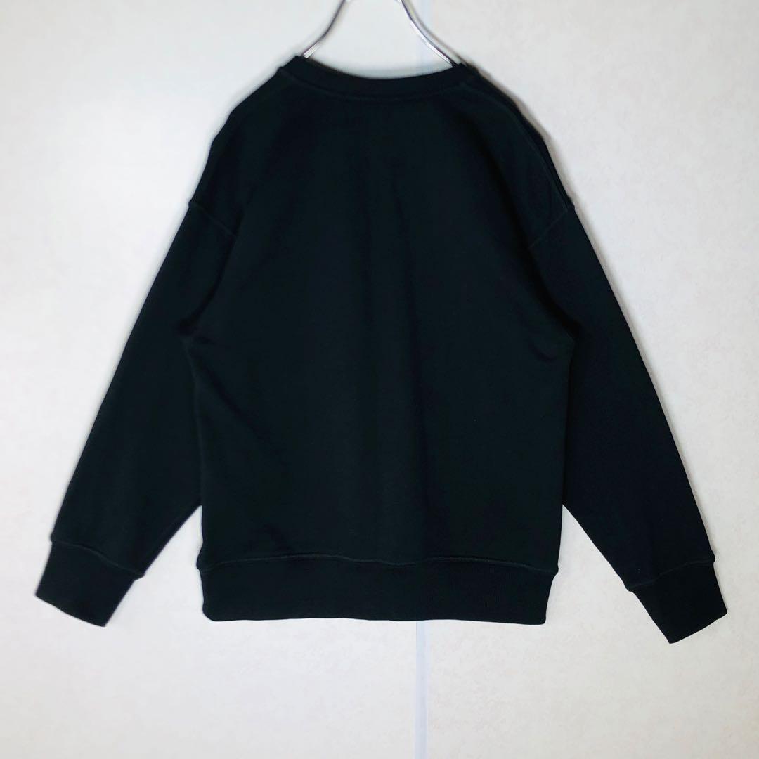 【美品】ケンゾー ダブルタイガー刺繍ロゴ スウェット トレーナー 希少 S 黒