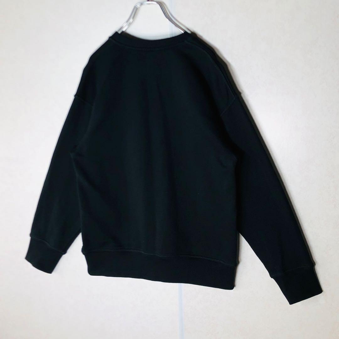 【美品】ケンゾー ダブルタイガー刺繍ロゴ スウェット トレーナー 希少 S 黒