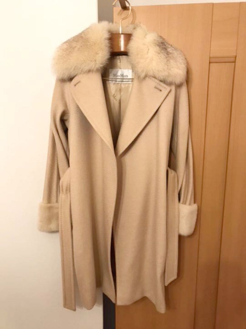 ！本日限定お値下げ！【美品】クリーニング済　マックスマーラ　ファー付ロングコート