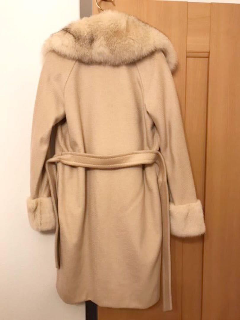 ！本日限定お値下げ！【美品】クリーニング済　マックスマーラ　ファー付ロングコート