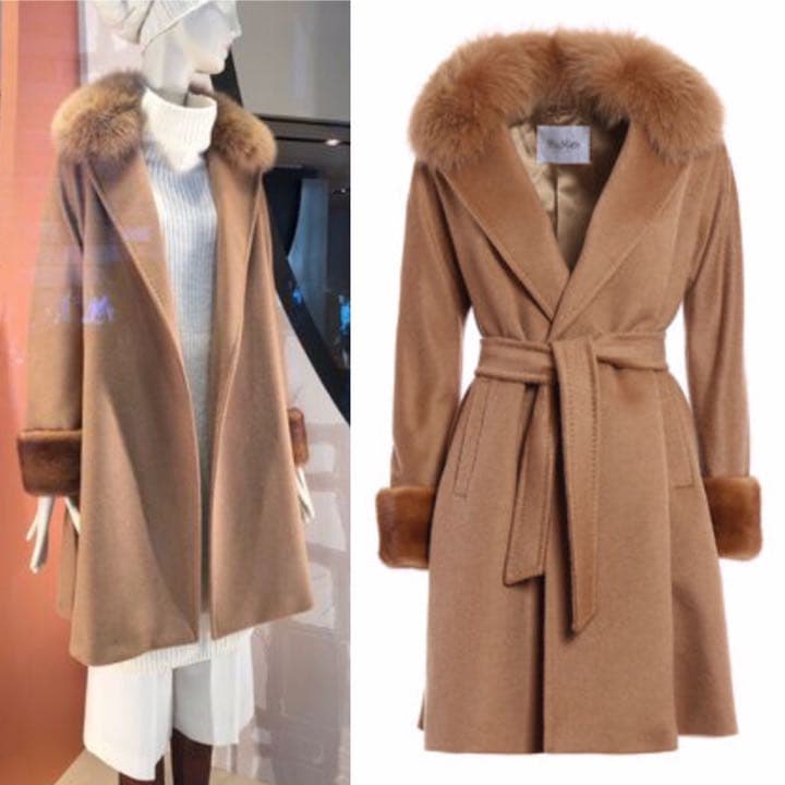 ！本日限定お値下げ！【美品】クリーニング済　マックスマーラ　ファー付ロングコート