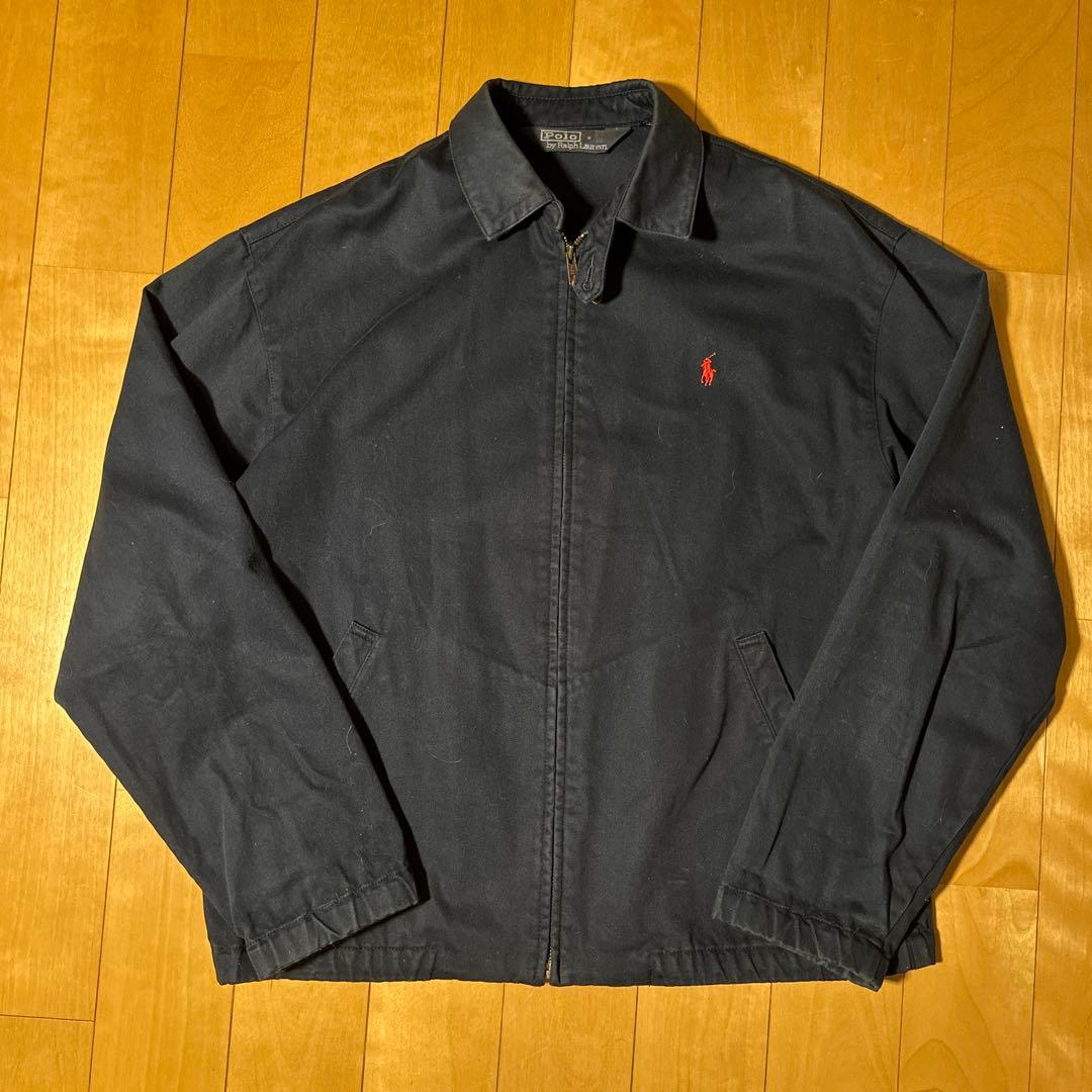 90s Polo Ralph Lauren スイングトップ ネイビー 刺繍ロゴ - メルカリ