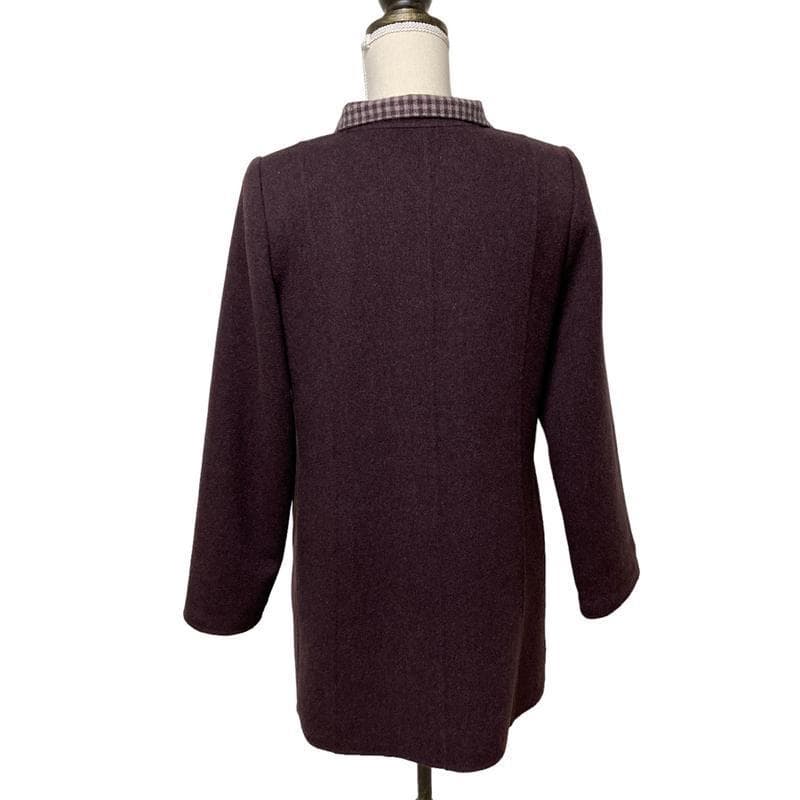 極美品】高級感 Leilian チェック ハーフコート カシミヤ100％