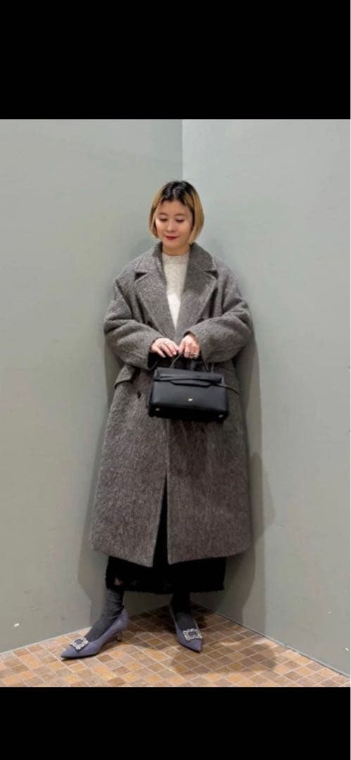 Ballsey ウールアルパカシャギー ダブルブレストコート