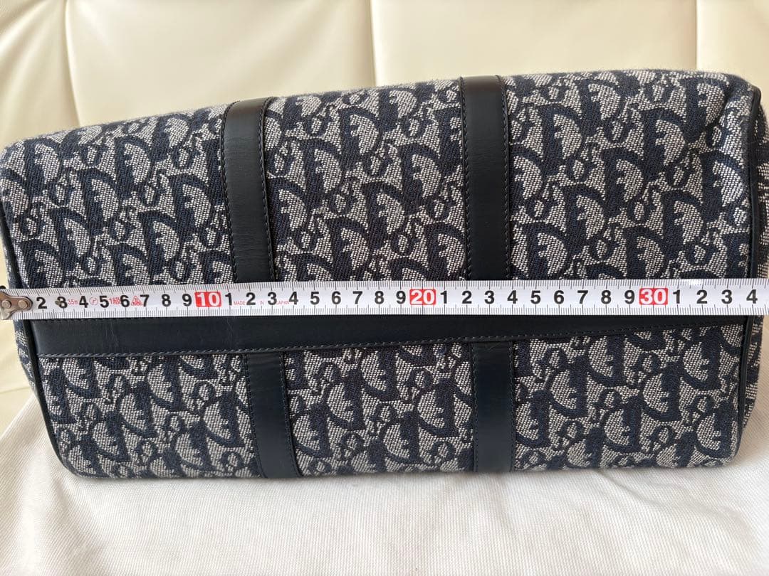 ⑥クリスチャンディオール トロッター柄 D金具 ボストンバッグ 南京錠