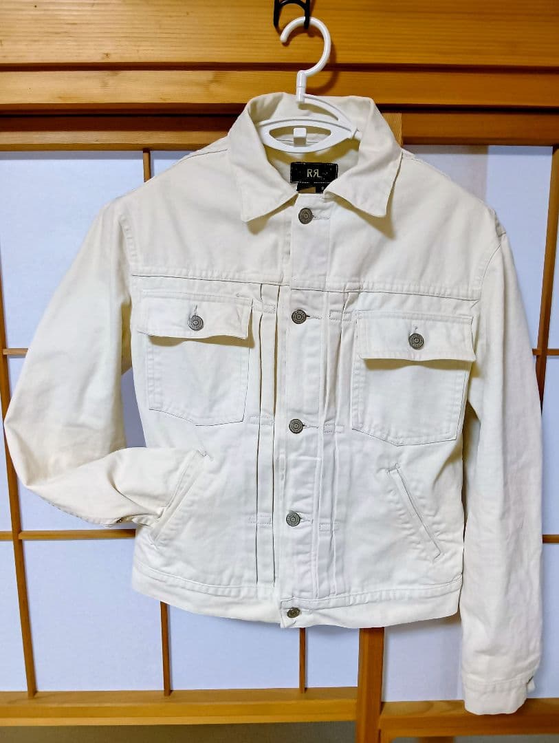 ラルフローレンダブルアールエルホワイト デニムジャケット