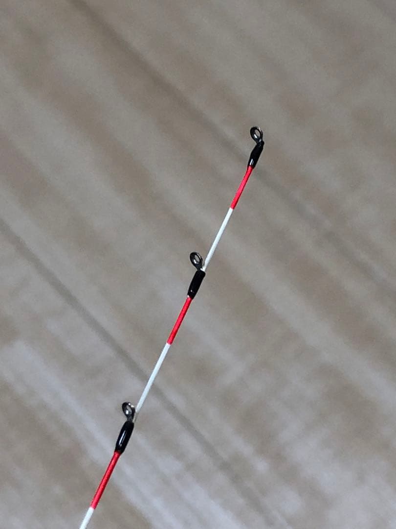 DAM 釣りロッド和竿風 2本継ぎ ハゼ・チヌ・筏釣り 漆塗り 螺鈿細工 美品