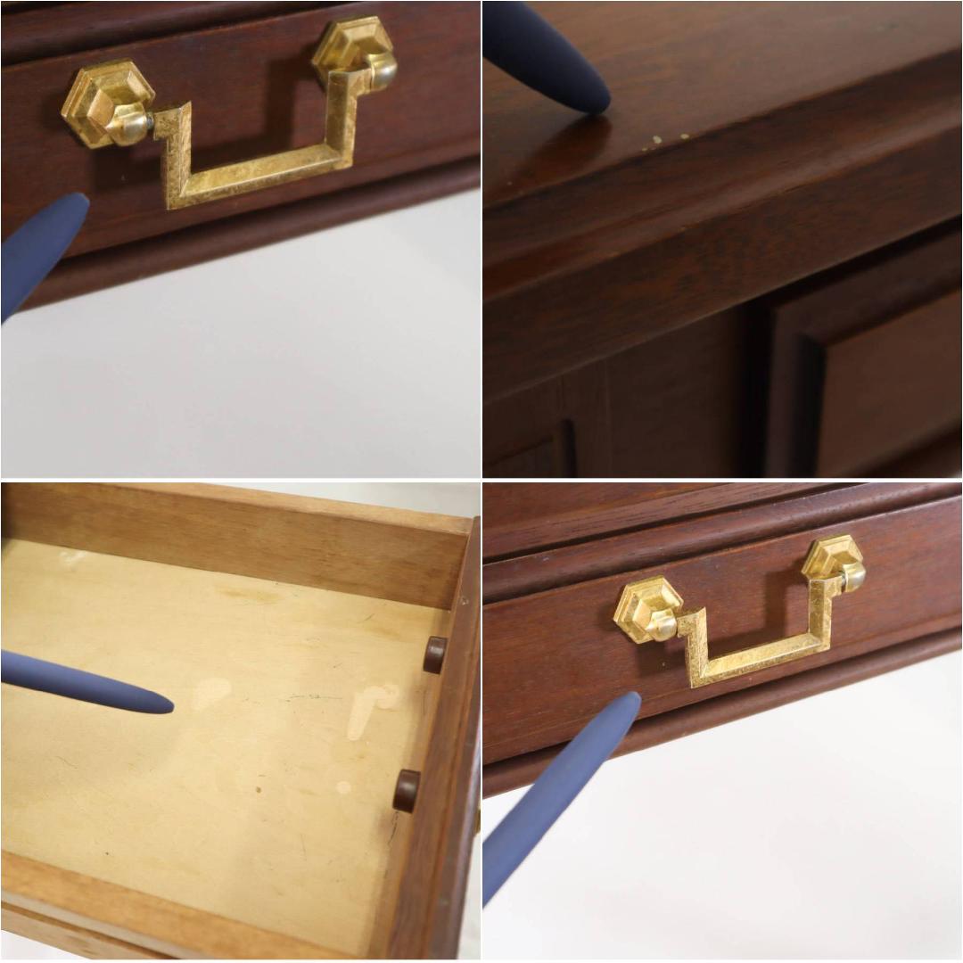 マルニ木工 地中海 サイドテーブル 引き出し付き アンティーク調 高級家具