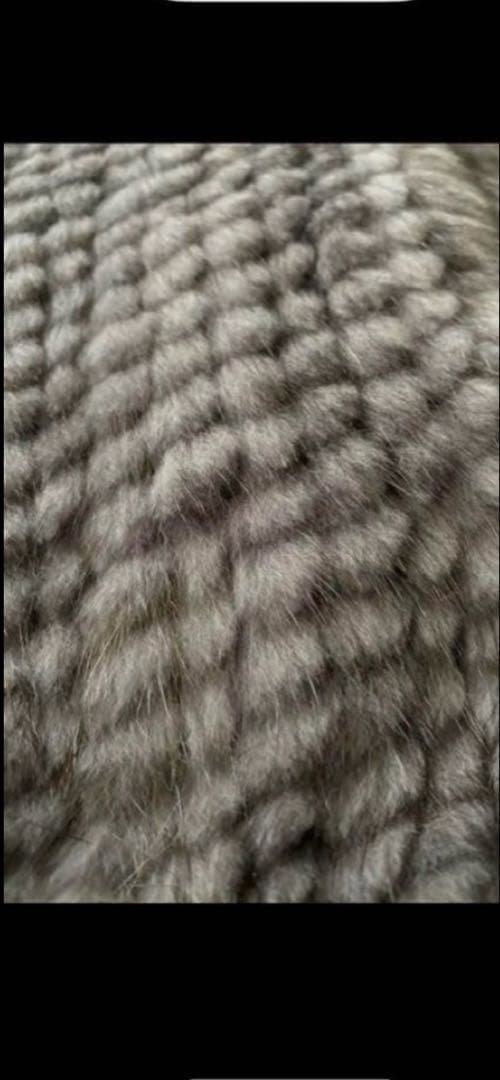 ミンク　ファーストール　アイスグレー　メルカリ便送料込み