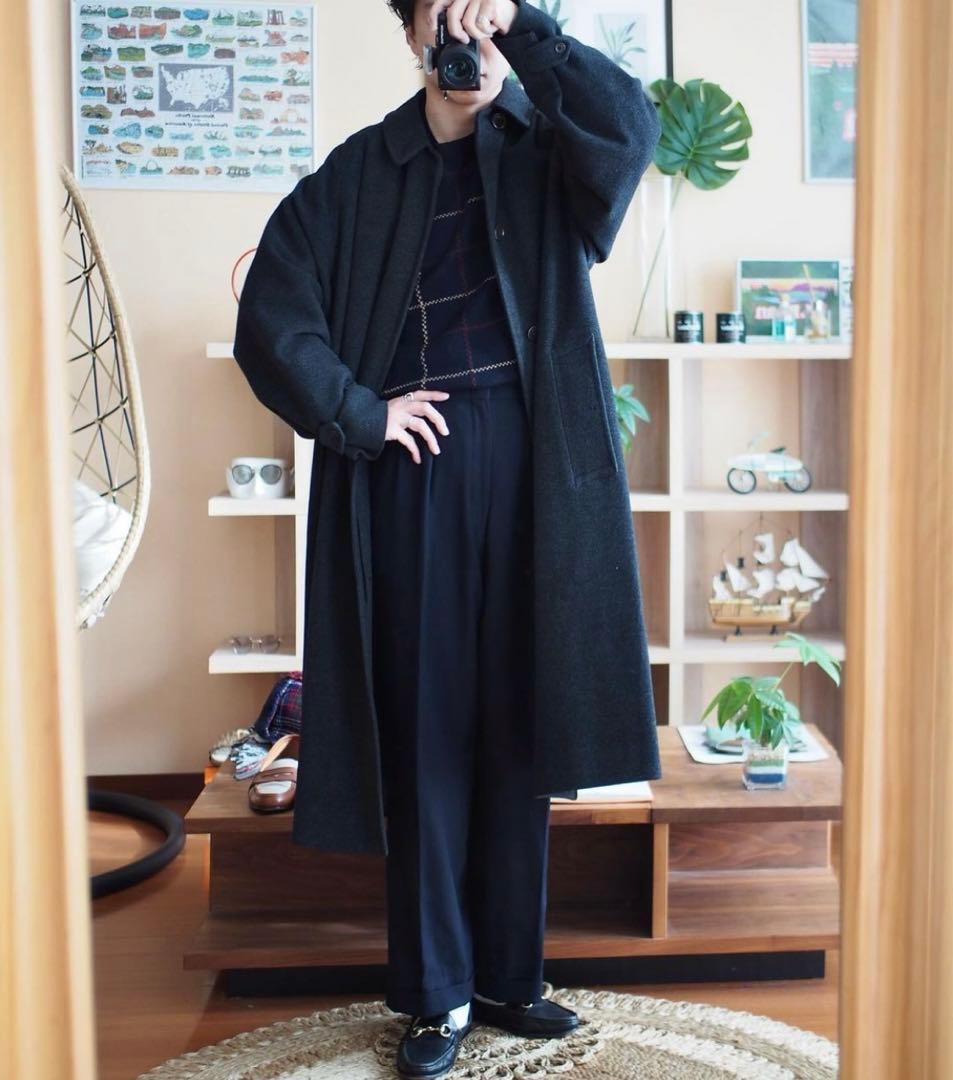 バーバリーズ 一枚袖 ウールコート グレー系 バーバリー L