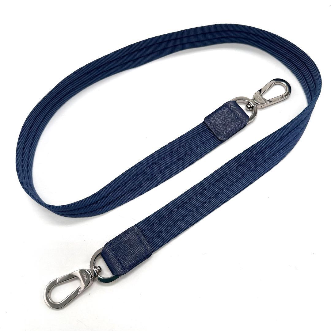 【美品】ロンシャン ル•プリアージュ M ショルダーバッグ2way ネイビー系