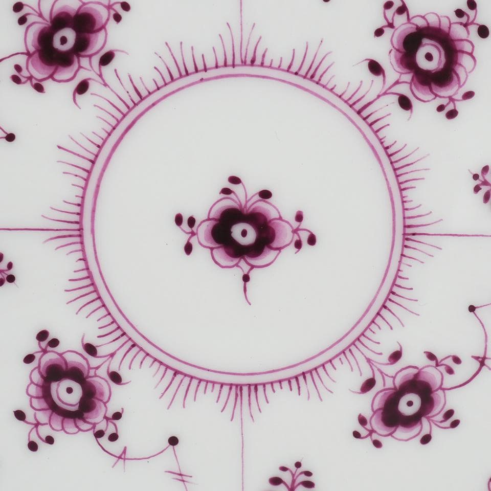 ロイヤルコペンハーゲン バーガンディ ダブルレース プレート 17.5cm #1