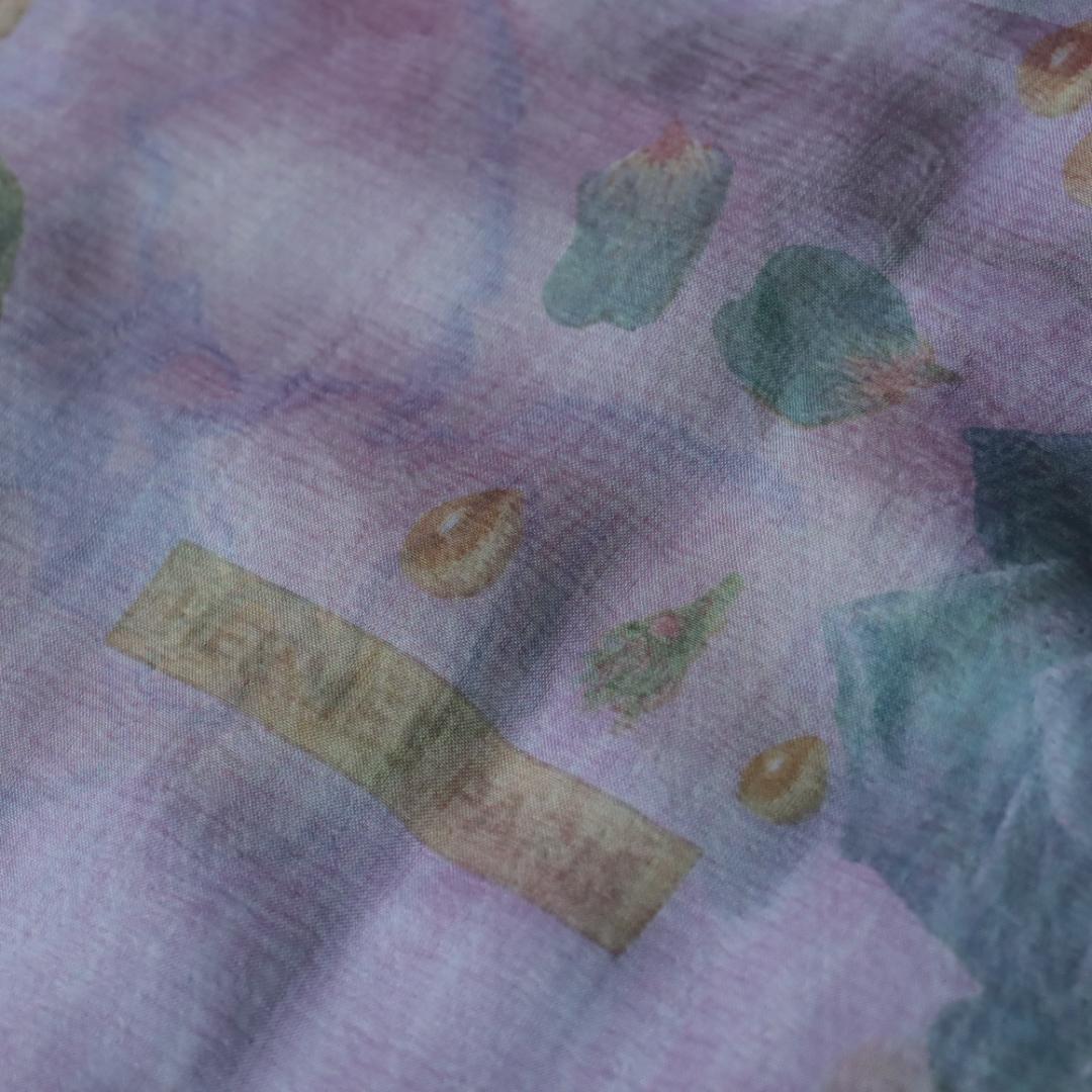 Hermes　エルメス　シルク　モスリン　140　スカーフ　バラ薔薇