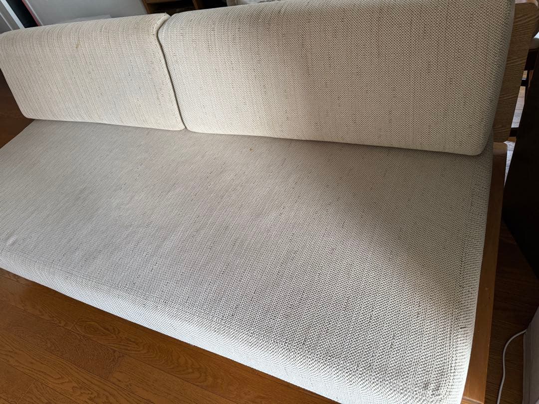 無印良品 【廃盤】ソファベッド 3人掛け ベージュ＋ ベッド下収納ボックス２個