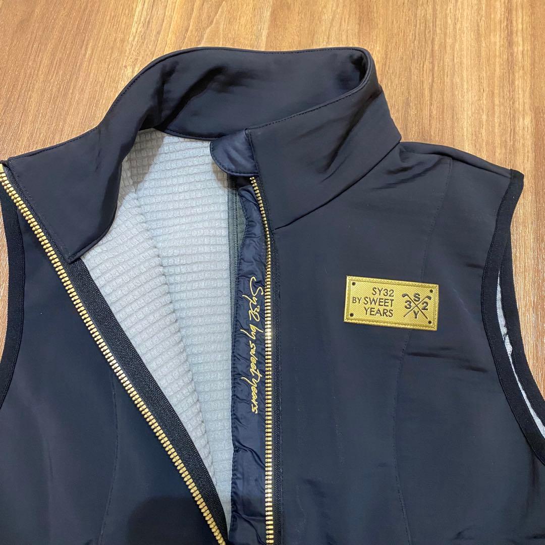 【SY32 SWEET YEARS】レディース フリースベスト S ブラック