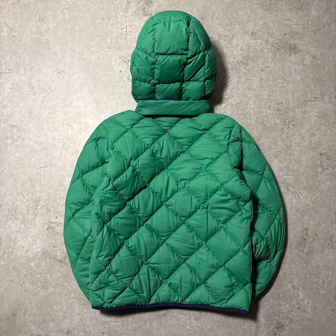 mont-bell リバーシブル ダウン フード取り外し可能 ネイビー/グリーン