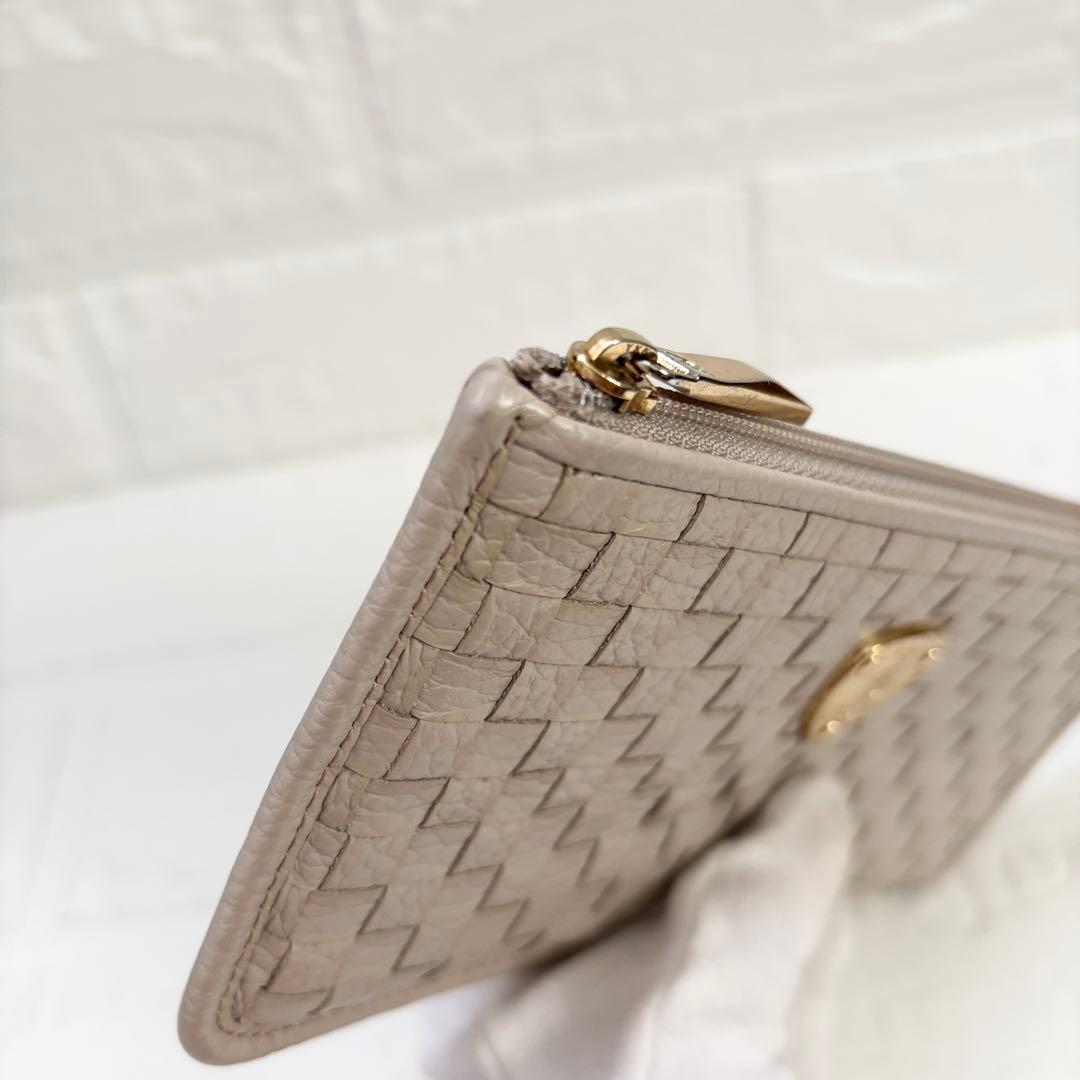 ATAO スリモメッシュ 長財布 L字ファスナー エクリュ イントレチャート