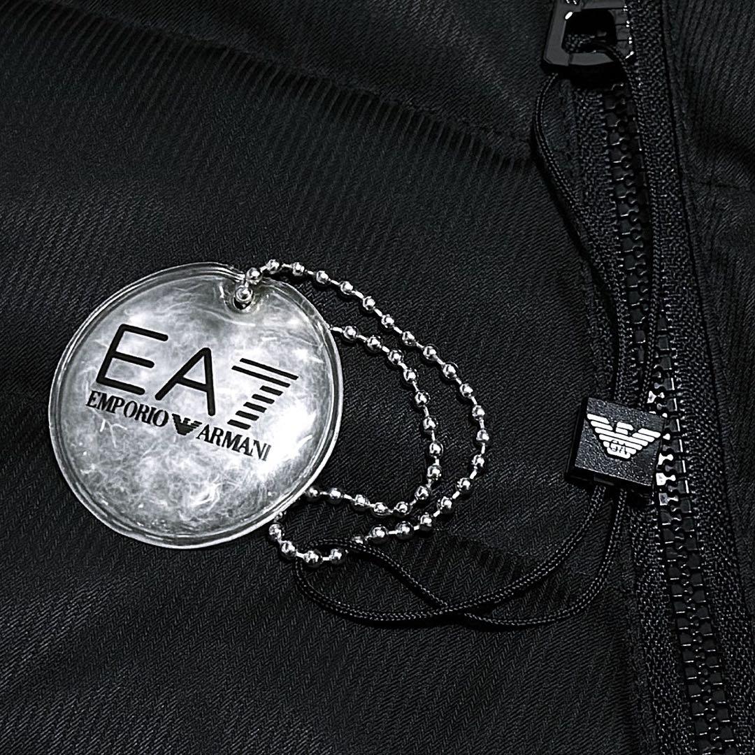 新品 エンポリオアルマーニ EA7 ロゴプレート ダウンジャケット XL 黒