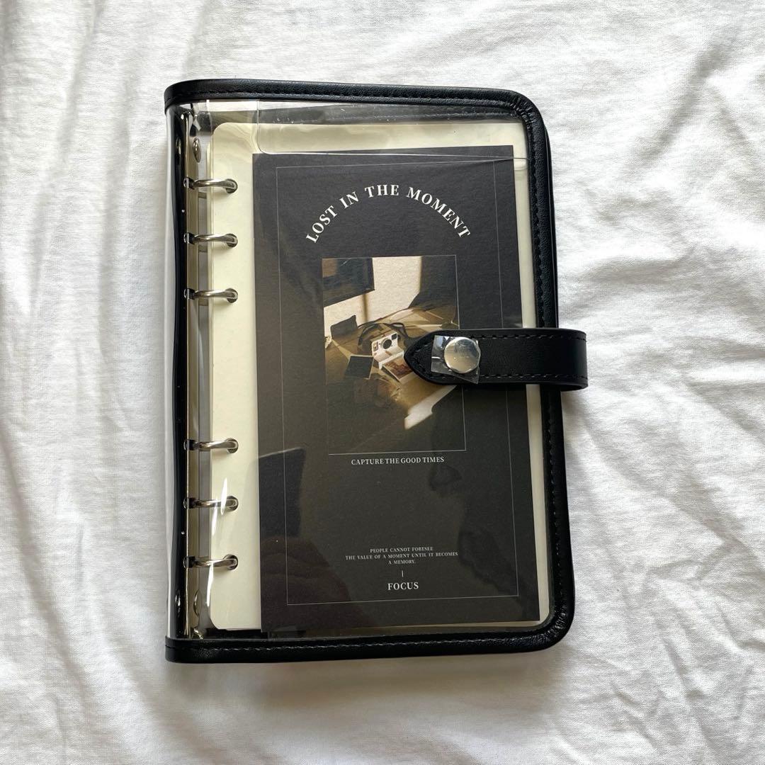 PVC レザー バインダー saving A6 韓国 リフィル ブラック - メルカリ