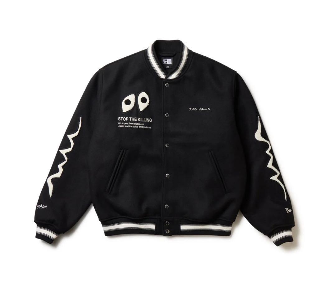 NEW ERA メルトン ヴァーシティジャケット 岡本太郎 スタジャン　X L