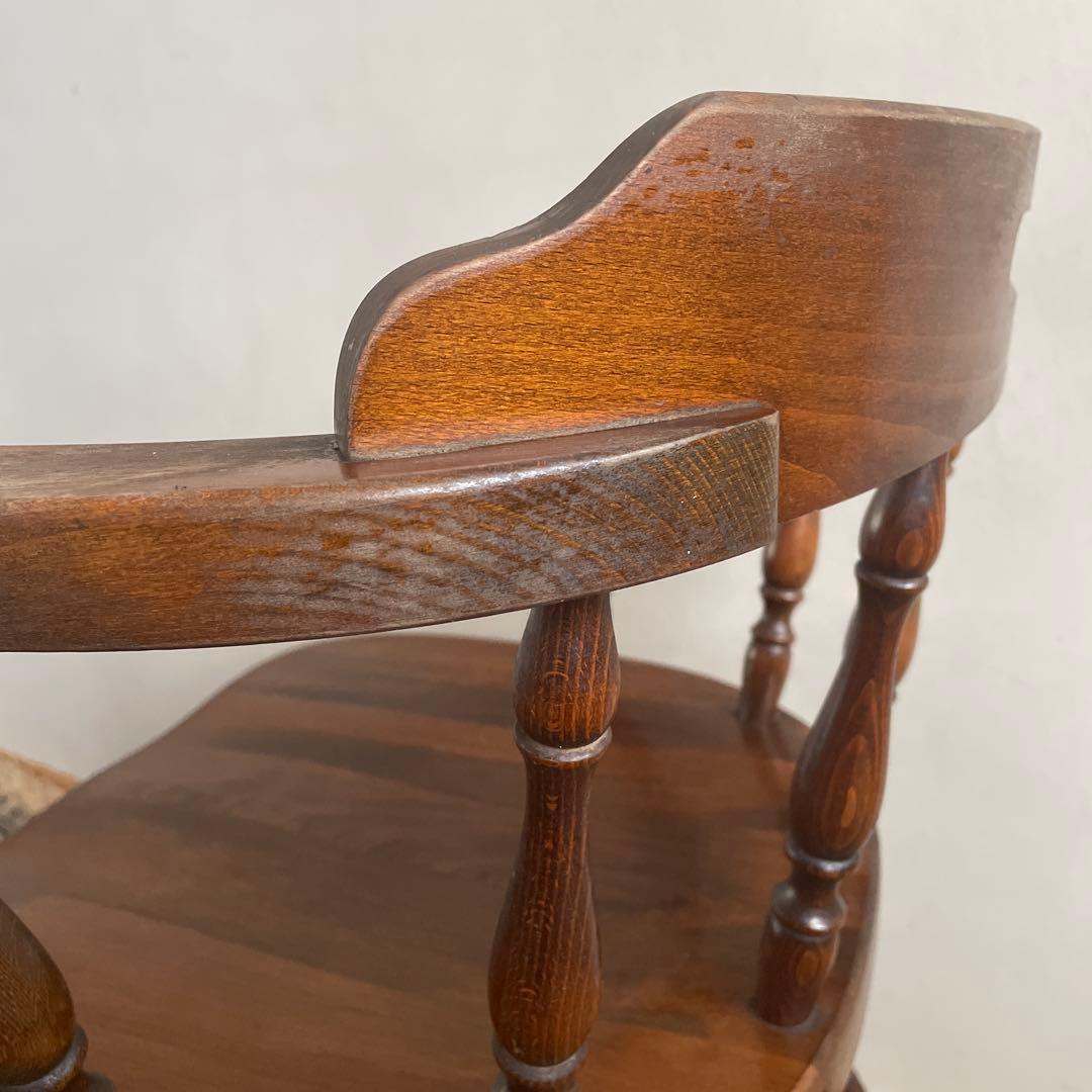 ④飛騨産業　キツツキマーク　ウィンザーアームチェア　アンティーク　ヴィンテージ