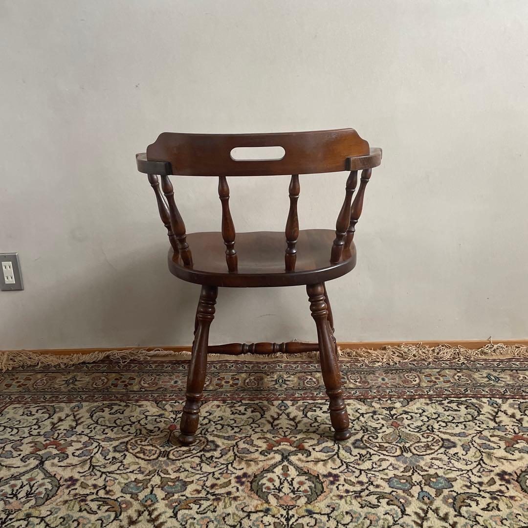 ④飛騨産業　キツツキマーク　ウィンザーアームチェア　アンティーク　ヴィンテージ