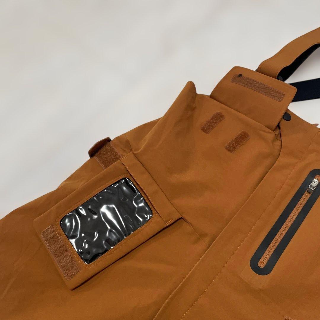 DESCENTE キャメル　スキーウェア オーバーオール　ボード