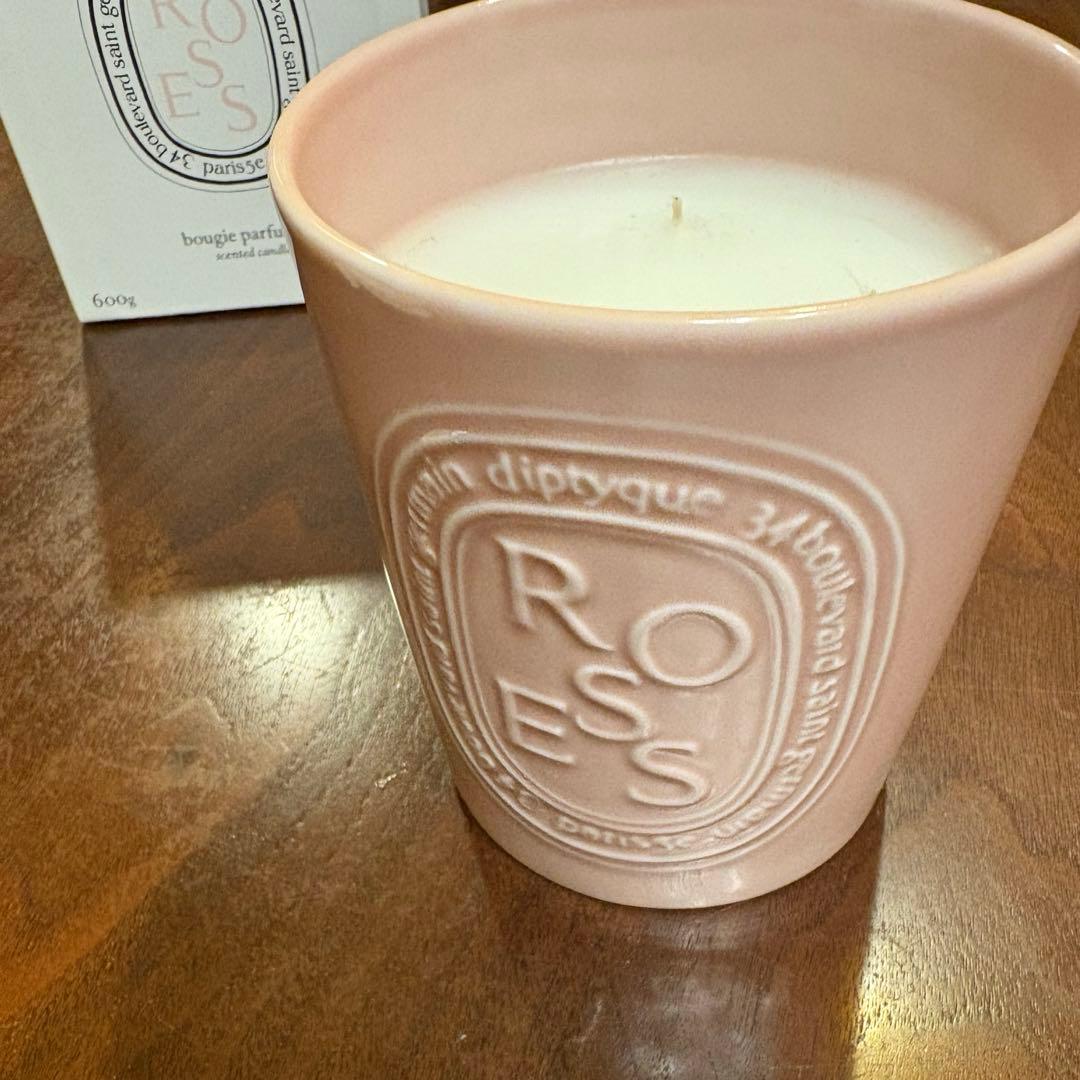 Bella 　diptyque ROSEキャンドル 600gラージサイズ