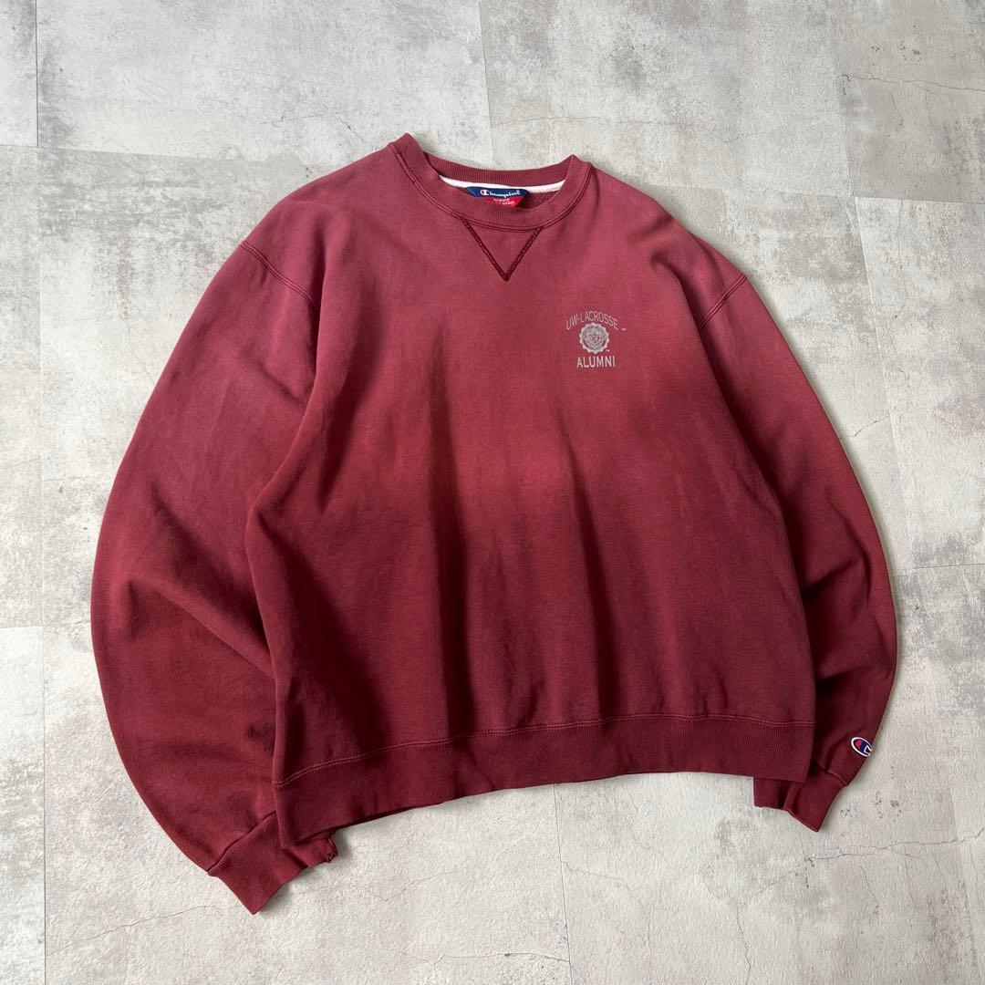 S*p様 BoroSweat　鬼フェード　ボロ スウェット　褪色 臙脂色　　ヘビ