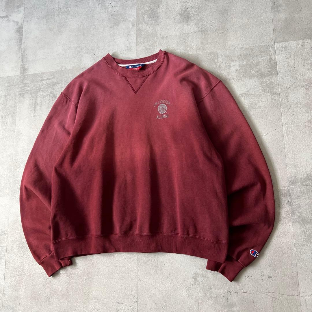 S*p様 BoroSweat　鬼フェード　ボロ スウェット　褪色 臙脂色　　ヘビ