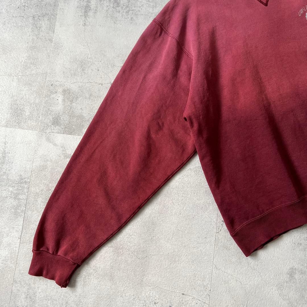 S*p様 BoroSweat　鬼フェード　ボロ スウェット　褪色 臙脂色　　ヘビ