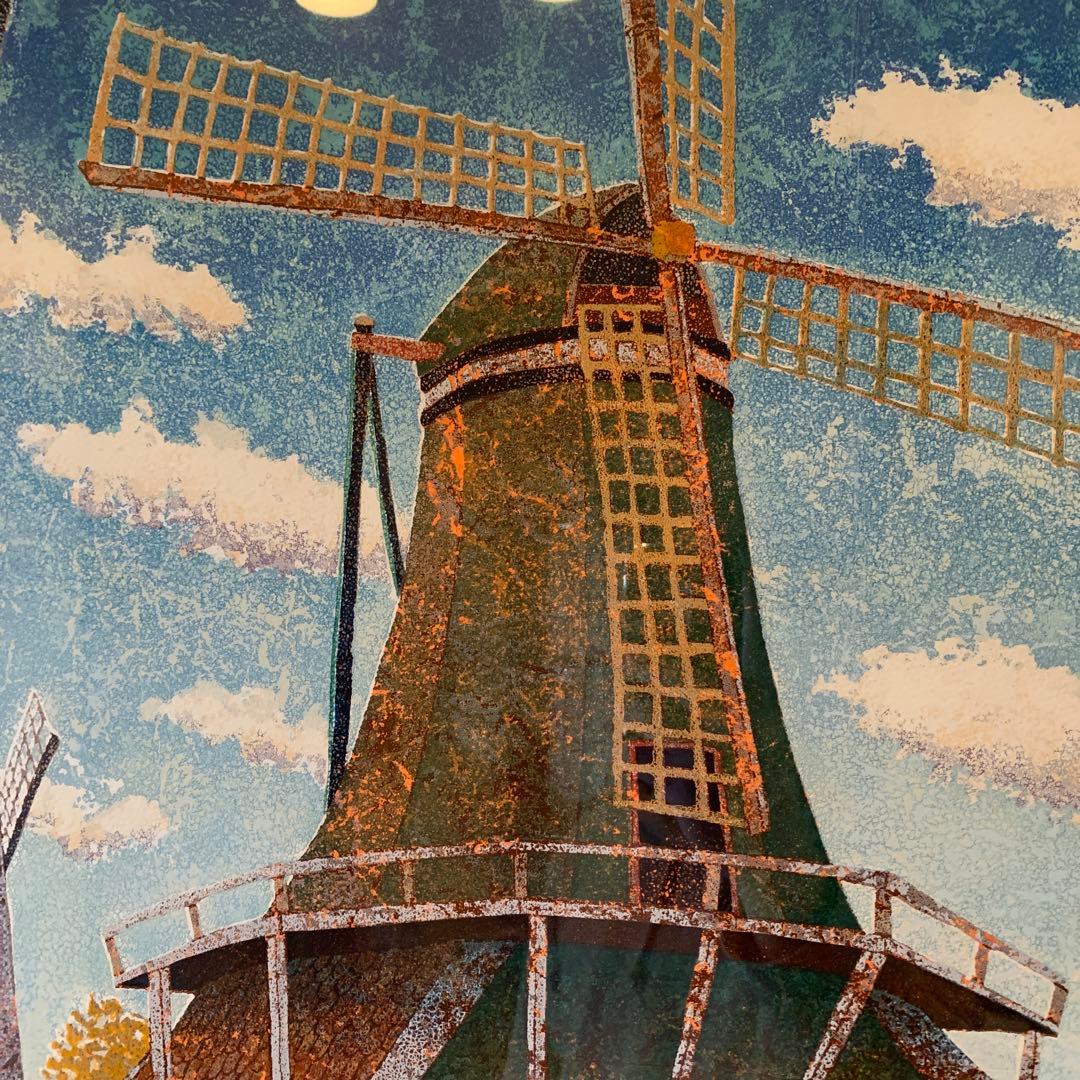 絵画　額装　超大判　山家久幸　リトグラフ　87年作　直ED直サイン　レア作品