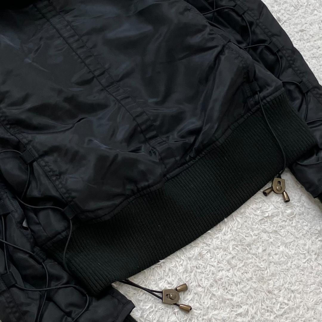 Y2K✨アヴィレックス N-2B ミリタリージャケット 短丈 ボア ファー 黒