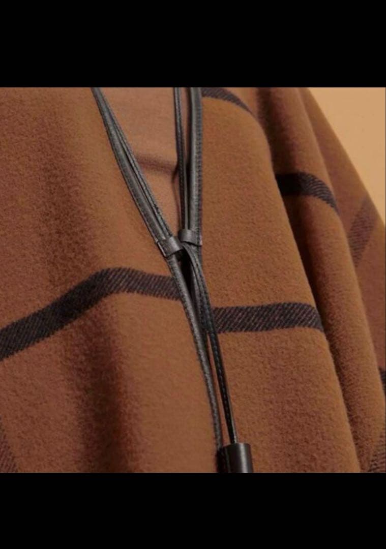 HERMES エルメス リバーシブル　ポンチョ ストール コート