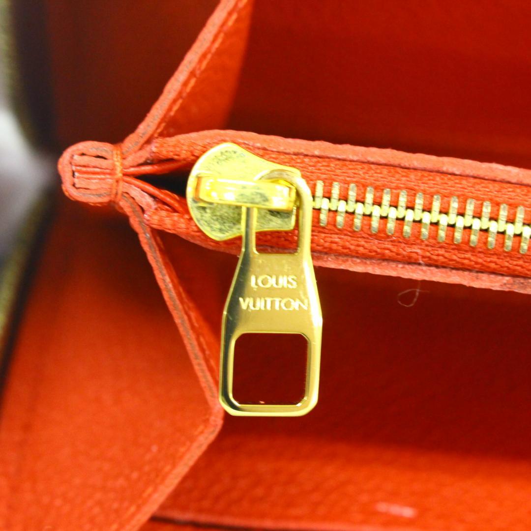 ◇ルイヴィトン ポルトフォイユ クレマンス フラワーチャーム ネイビー×レッド