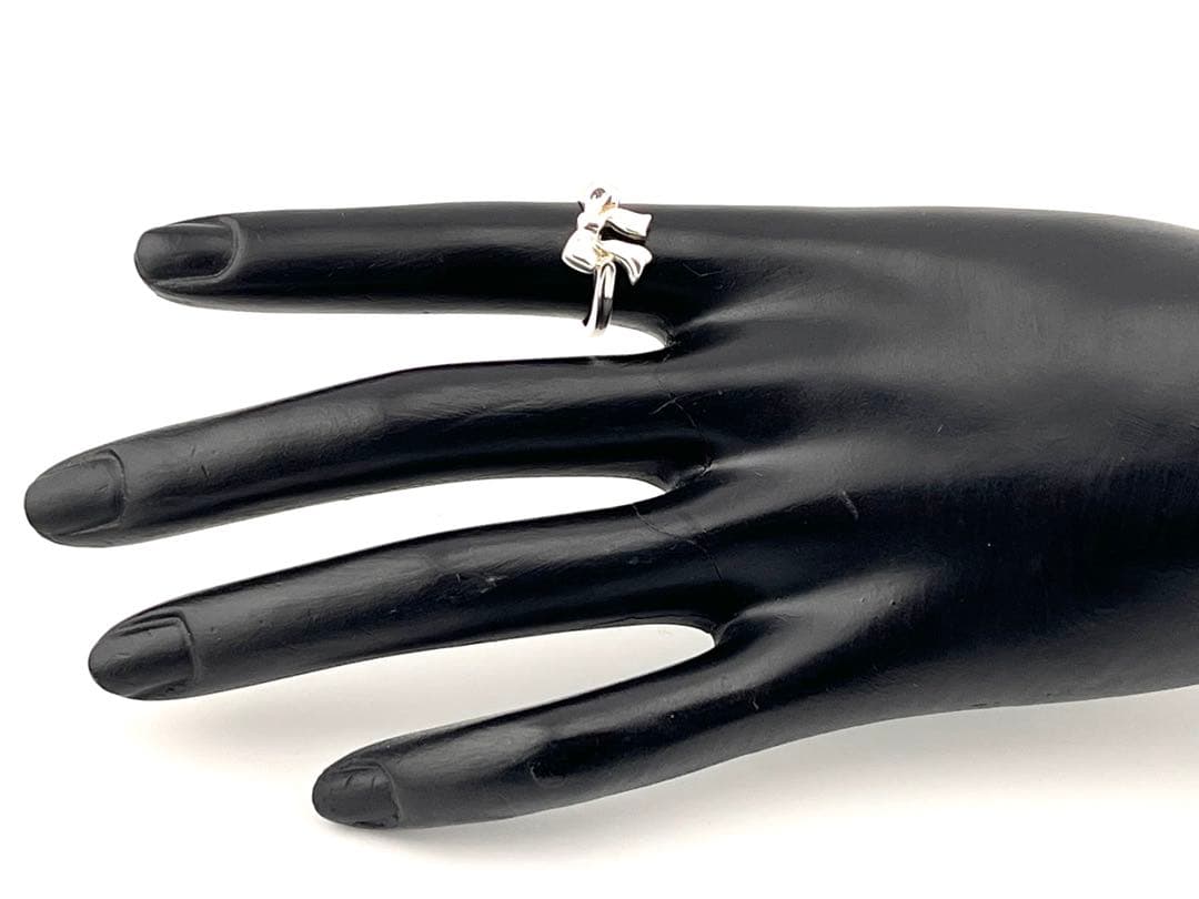 c924 オールド　ティファニー　1990 リボン　リング　925 約8.5号