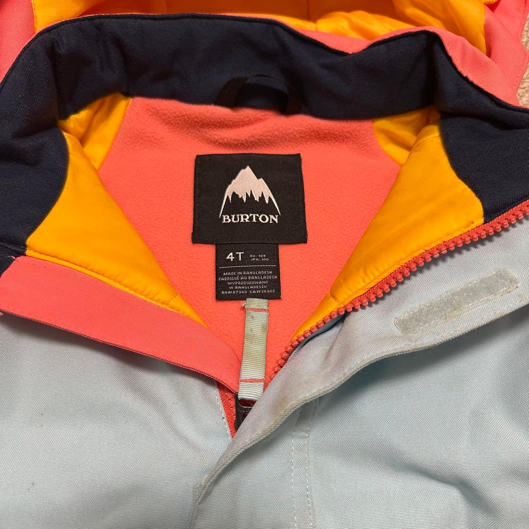 Burton バートン　キッズスノーボードウェア　トドラー　4T ゴーグル付き