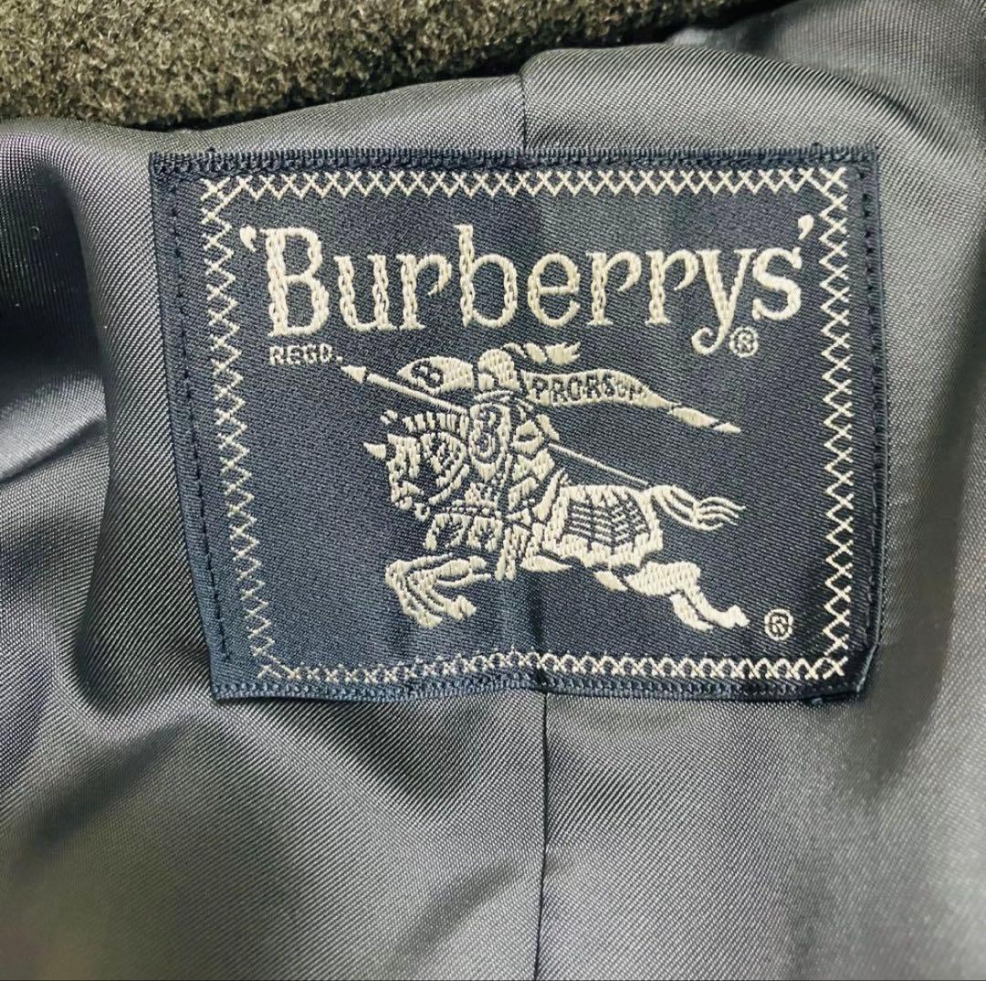 極美品✨希少 XL バーバリー ステンカラーコート カシミヤ混 ロング　グレー