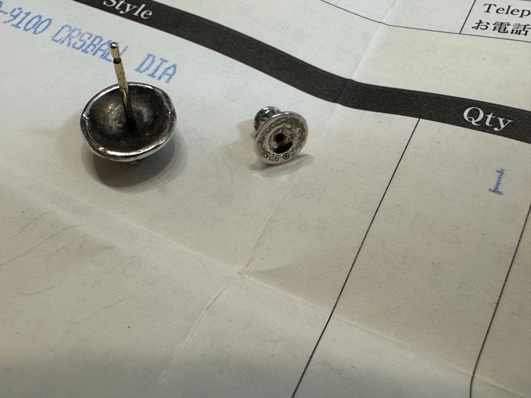 クロムハーツ クロスボール ピアス ダイヤモンド 純正