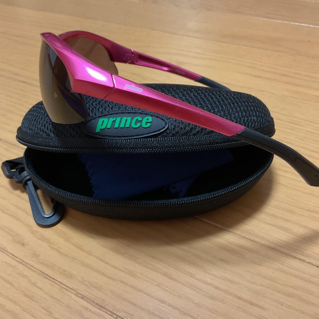 Prince テニス用サングラス ピンク ケース付き