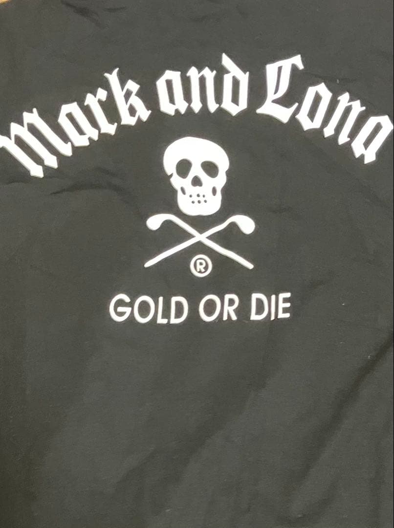 MARK&LONA ハーフジップ バックデザインシャツ 大きいサイズ　黒