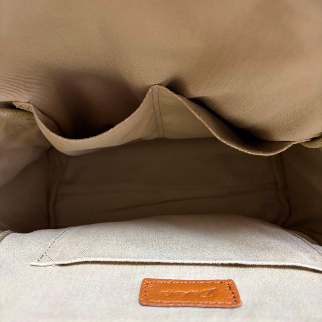 Dacota リュック　ファレル　キャメルカラー　 レザー バックパック