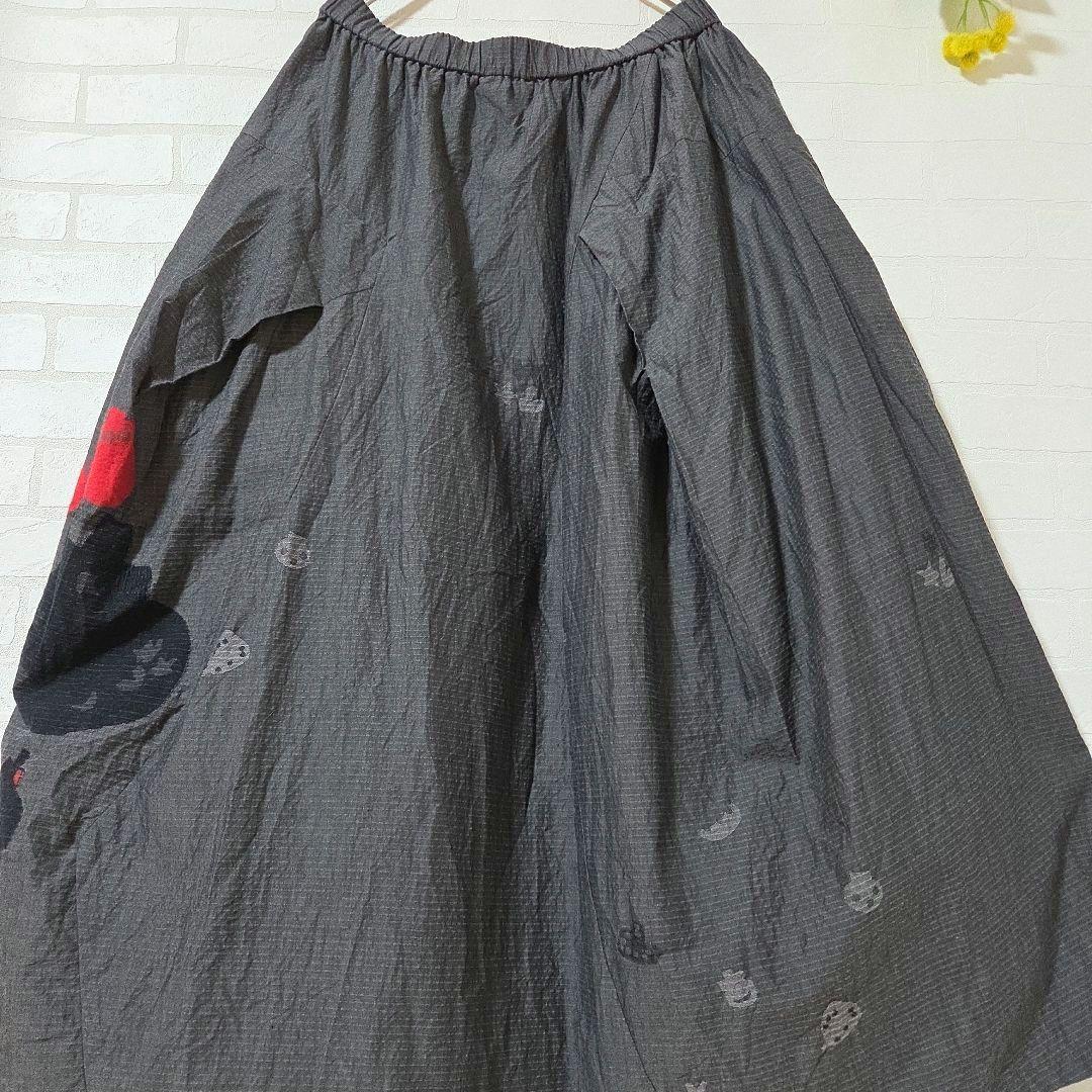 【慈雨　ジウ　センソユニコ】　ロングスカート　グレー　コットン　サイズ40