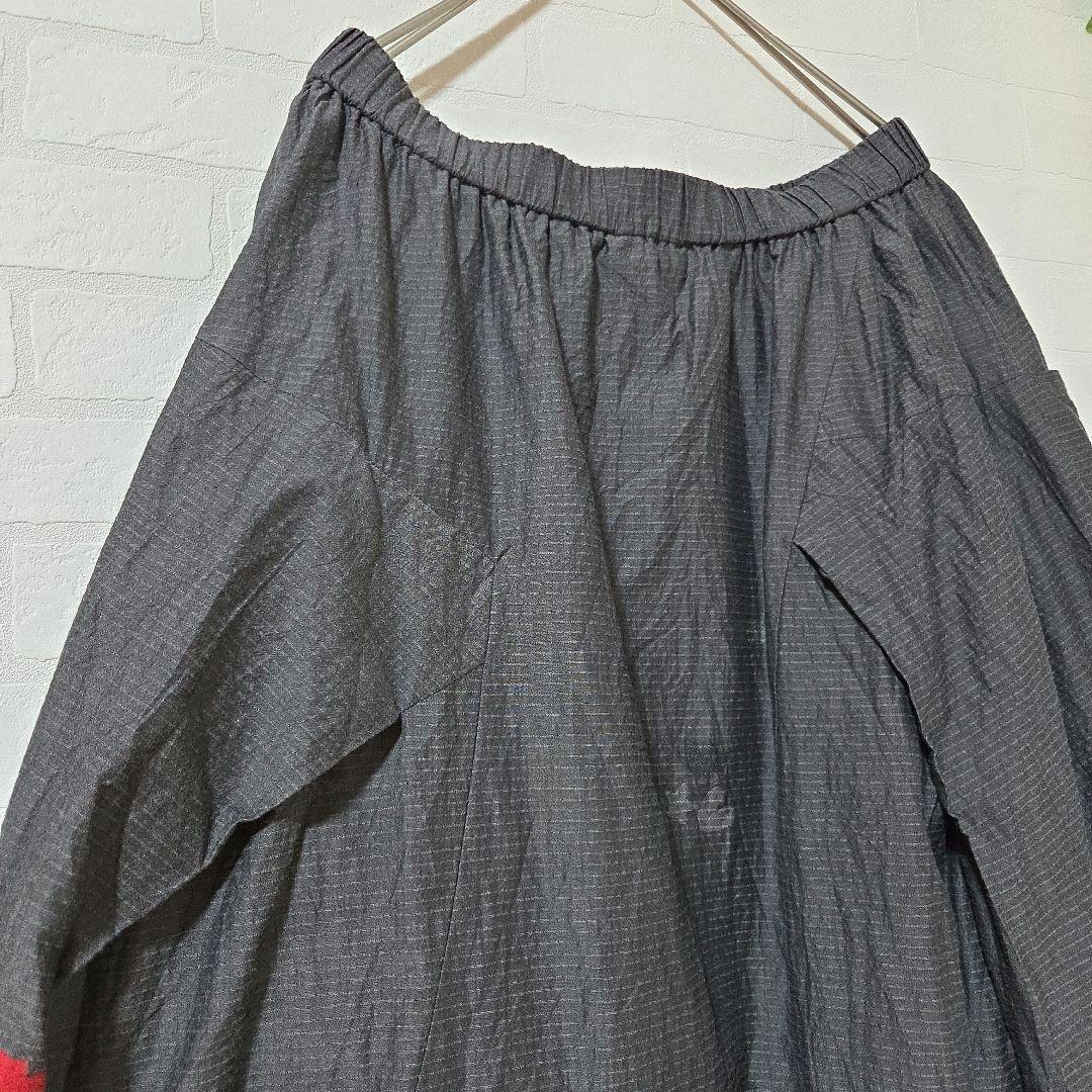 【慈雨　ジウ　センソユニコ】　ロングスカート　グレー　コットン　サイズ40
